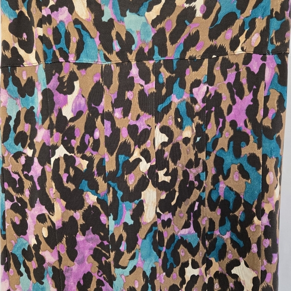 Diane Von Furstenberg Multicolor Leopard Print Pencil Skirt Size Small - Picture 2 of 9